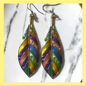 Colorful Leaf Earrings